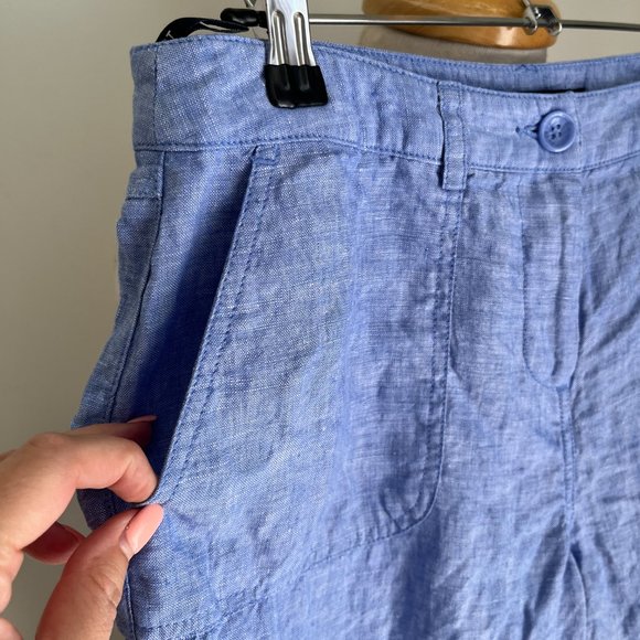 Sportscraft Ladies Light Blue Casual Linen Shorts Size 8 - Picture 4 of 14
